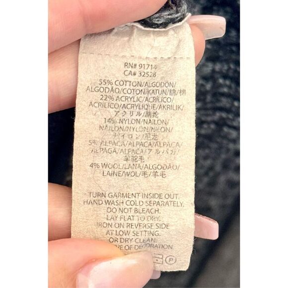 Armani Exchange Alpaca Wool Blend High Collar Quarter Zip Men's Sweater Small - Picture 8 of 12